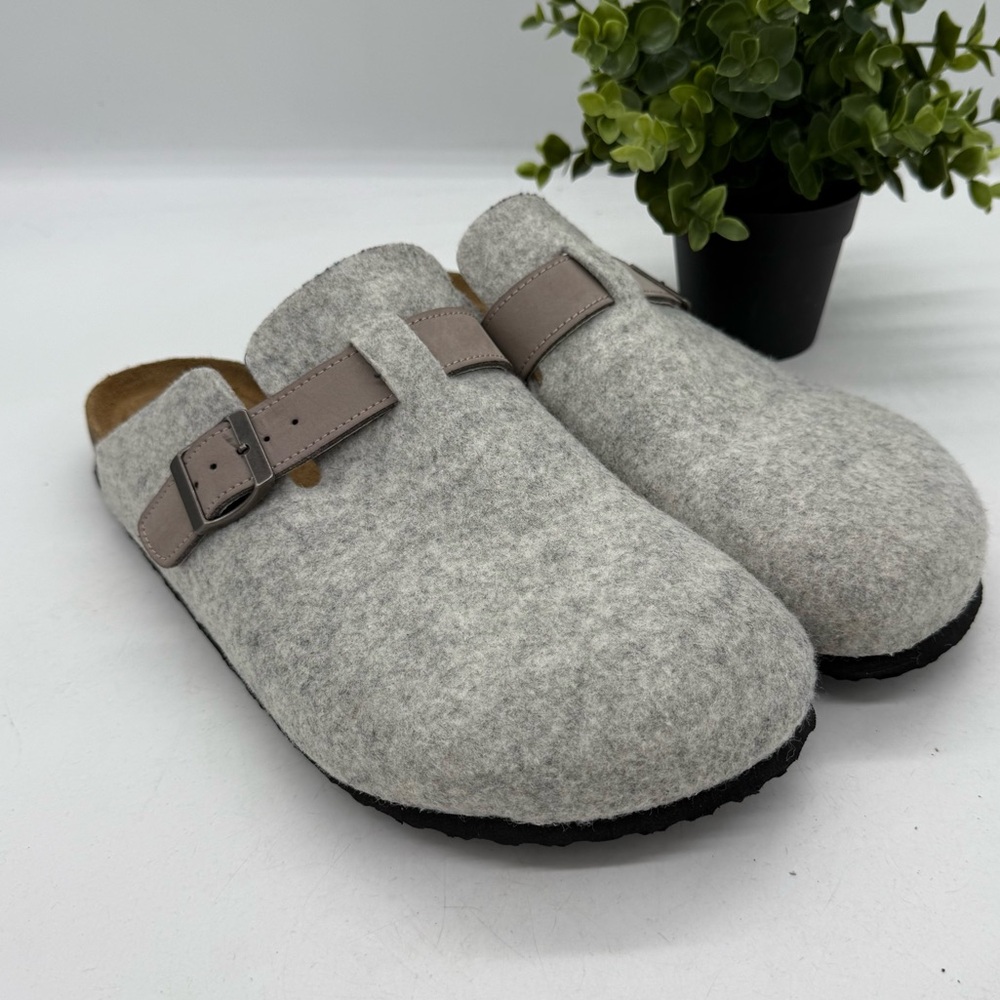 Project Cloud Memory Foam Leather Insole Slip-0n Clog Mule Sandal Mens Size 12